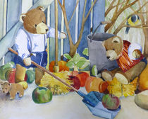 Teddybären im Garten by Sonja Jannichsen