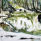 Malen-am-meer-bachlauf-norwegen-aquarell