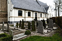 graveyard with church by hansenn