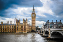 Houses of Parliament and Westminster Bridge by davis