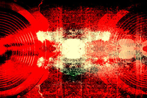 Speakers-grunge-red