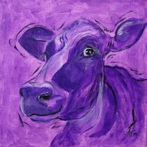 the mauve cow "Klara" by Annett Tropschug