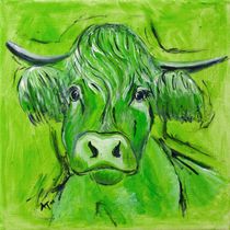 The green Cow "Max" von Annett Tropschug