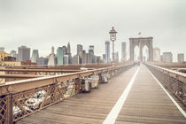 Brooklyn Bridge and New York Skyline by tfotodesign