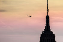 Helicopter Silhouette in New York by tfotodesign