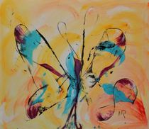 Butterfly on yellow von Ursula E. Rettich