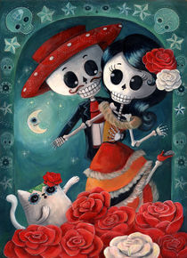 Mexican Skeleton Lovers von Monika Suska