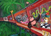 Jungle Train of Animals von Monika Suska