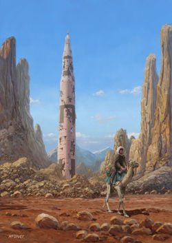 Old-saturnv-rocket-in-desert