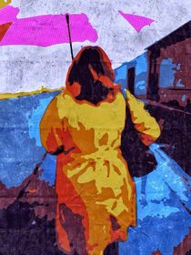 Woman under an umbrella von Ale Di Gangi