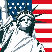 New York Statue of Liberty - Pop Art von Gaby Jungkeit