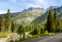 Driving Through Glacier National Park by John Bailey