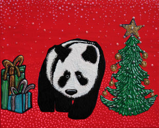 A-panda-for-christmas-by-laura-barbosa