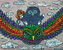 Rainbow Owl Ride von Laura Barbosa