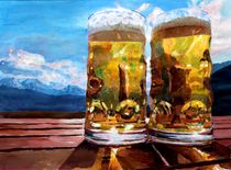 Zwei Bier mit Bergen by M.  Bleichner