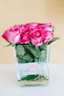 vase of red roses by Emanuele Capoferri