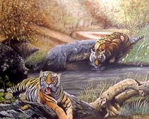 Two Tigers by Noel Clarke von theartmarket