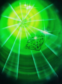 Smaragd mit Diamantschliff by Walter Zettl
