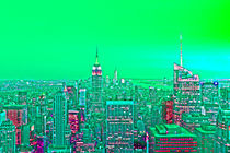 NYC Green Sky line von Zac aka Gary  Koenitzer
