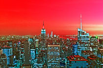  Red NYC sky Line by Zac aka Gary  Koenitzer