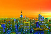 NYC Sun Set Sky Line by Zac aka Gary  Koenitzer