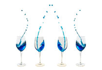 Weinglas Splash Küche, Bar Blau von Dennis Stracke