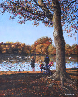 Painting-southampton-feeding-the-ducks-at-southampton-common
