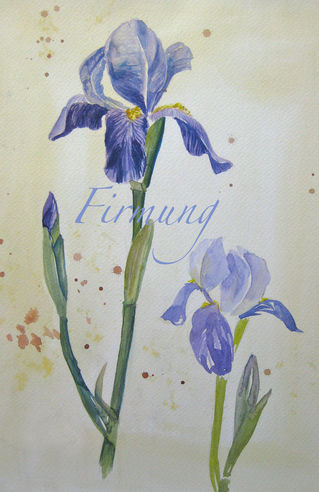 Malen-am-meer-aquarell-iris-mit-text-firmung-sonja-jannichsen