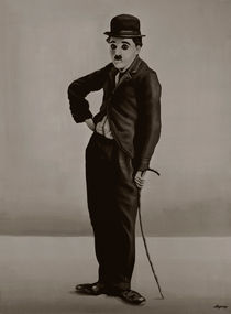 Charlie Chaplin painting by Paul Meijering