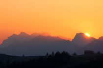 Sonnenaufgang über dem Emmental von Bruno Schmidiger