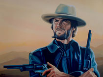 Clint Eastwood painting by Paul Meijering