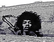 Jimi Hendrix Graffiti Tribute by Victor Cavalera