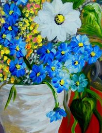 Flowers in a White Vase by eloiseart