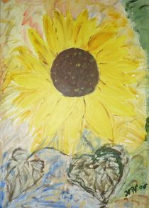 Sonnenblumenträume - Acrylmalerei - handmade Art  by Heide Pfannenschwarz