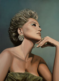 Sharon Stone painting by Paul Meijering