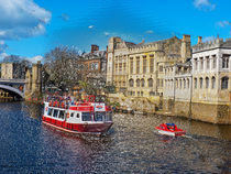 York Guildhall with river boat von Robert Gipson