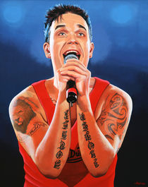Robbie Williams painting von Paul Meijering