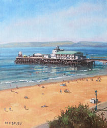 Bournemouth Pier summer morning from cliff top by Martin  Davey