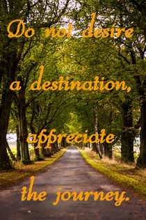 Do not desire a destination, appreciate the journey! von elbvue by elbvue