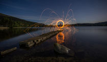 Spinning fire on The Loch Ard