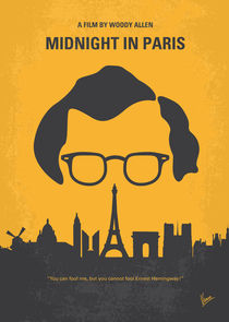 No312 My Midnight in Paris minimal movie poster by chungkong