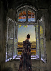 Frau am Fenster.  by Marie Luise Strohmenger