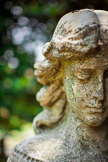 Memphis Elmwood Cemetery - Girl With Cross Close-up by Jon Woodhams