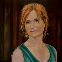 Isabelle Huppert painting by Paul Meijering