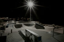 Bondi Skate Park at Night by Tim Leavy