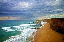 The 12 apostles on the Great Ocean Drive by Tim Leavy