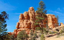 Red Rock And Blue Sky At Red Canyon State Park by John Bailey