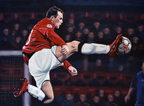 Wayne Rooney painting by Paul Meijering