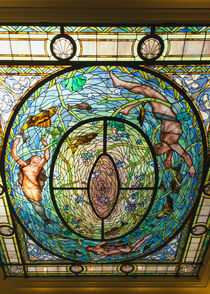 Stained Glass Skylight In Fordyce Bathhouse by John Bailey