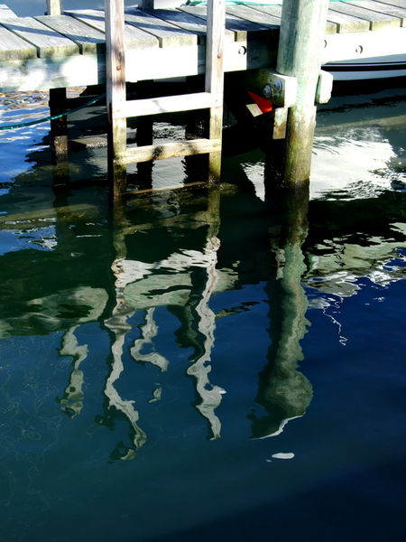Ladder-dock-reflection